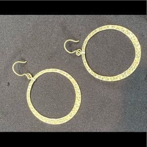 Silpada Hammered round drop earrings